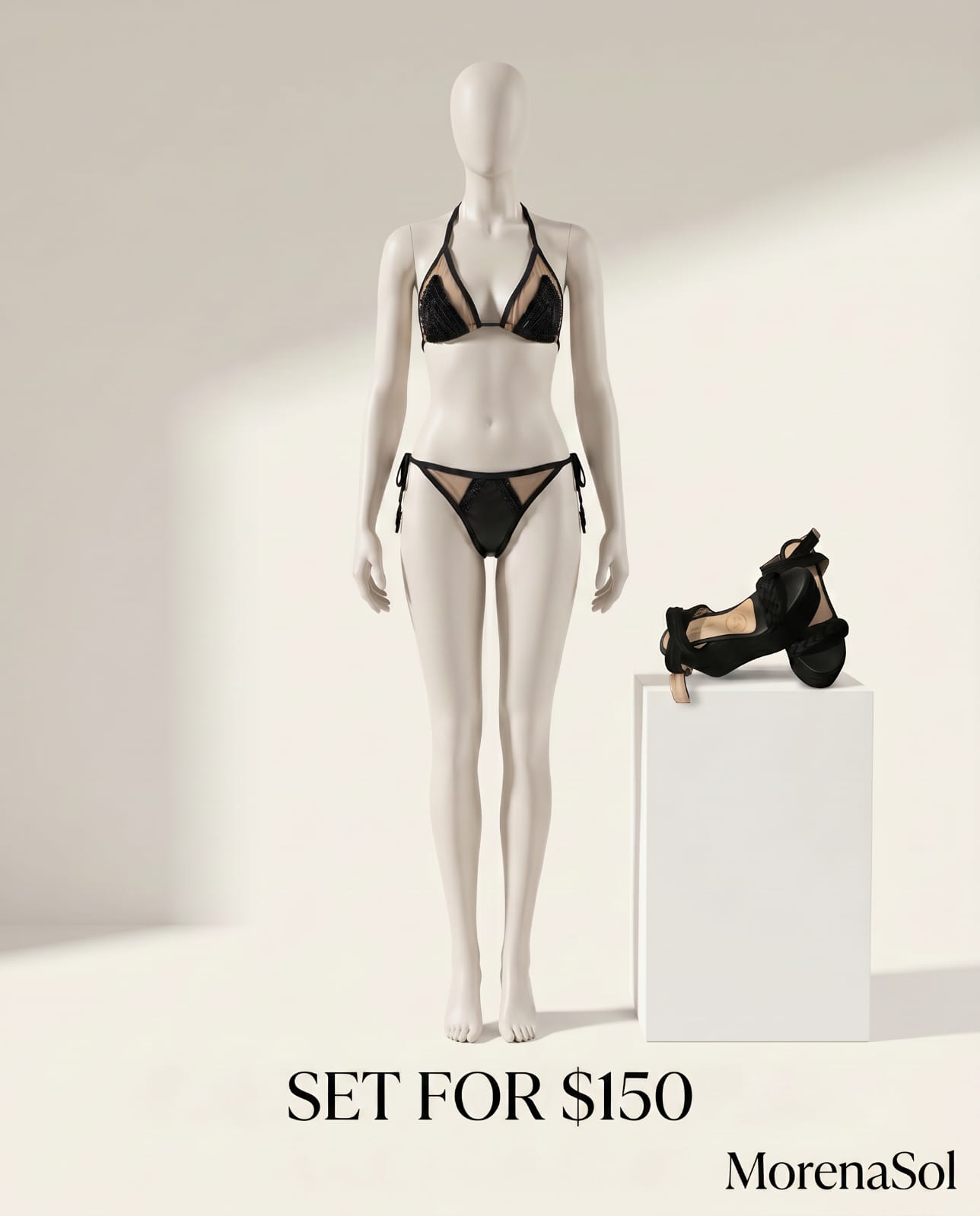 Set Negro Transparente